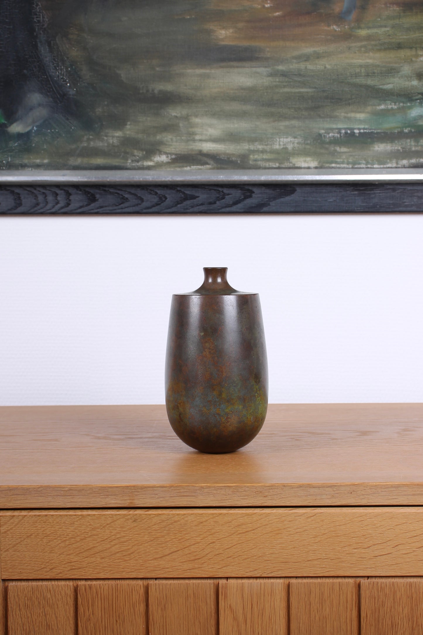 Vintage Japanese Bronze Vase by Hasegawa Gasen