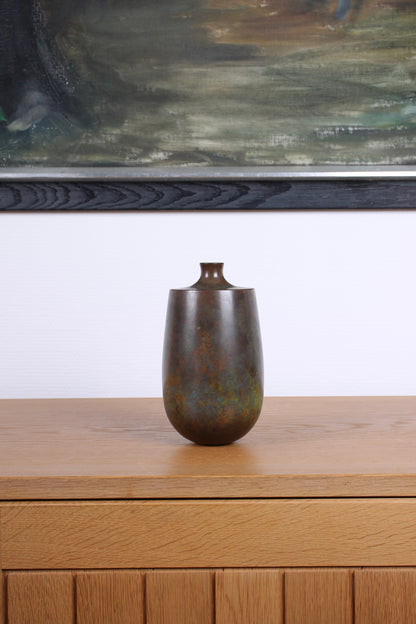Vintage Japanese Bronze Vase by Hasegawa Gasen