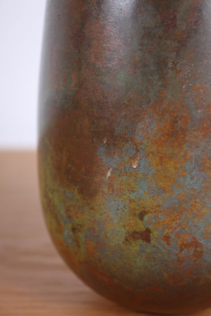 Vintage Japanese Bronze Vase by Hasegawa Gasen