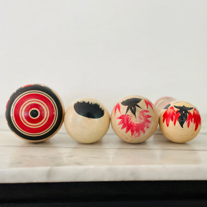 Set of 4 Vintage Japanese Kokeshi Doll