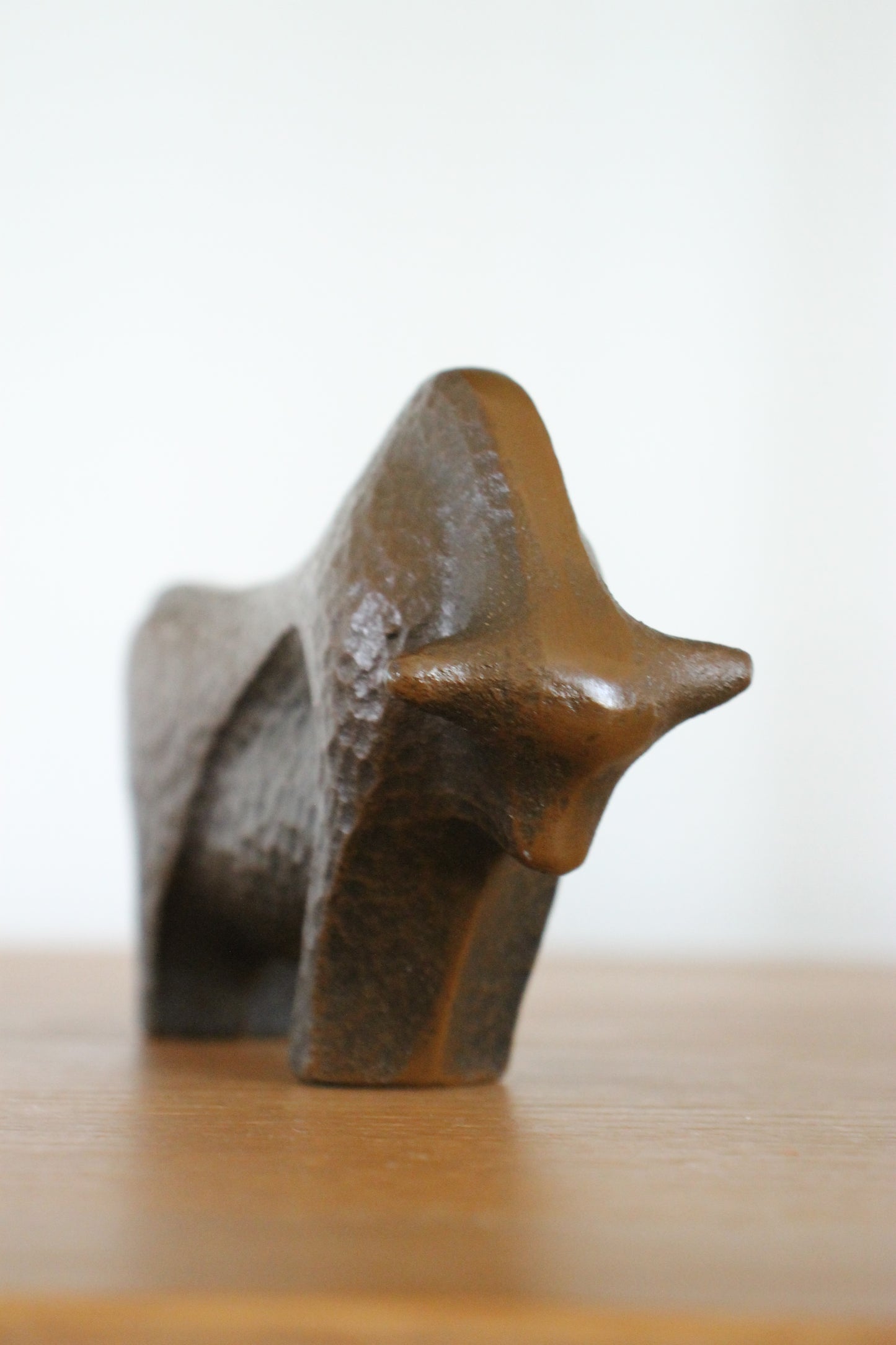 Vintage Japanese Bronze Bull Sculpture by Kobayashi Shomin