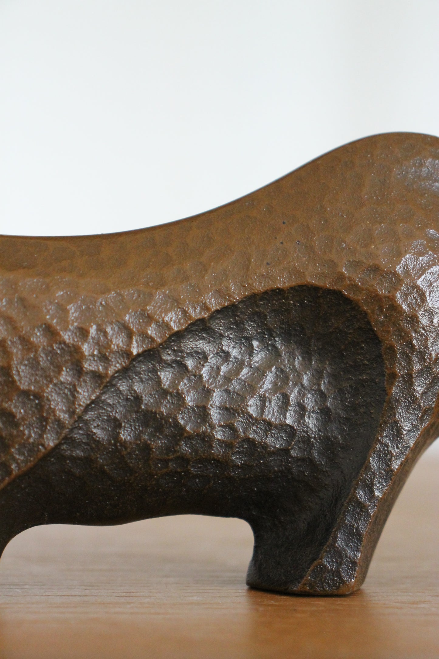 Vintage Japanese Bronze Bull Sculpture by Kobayashi Shomin