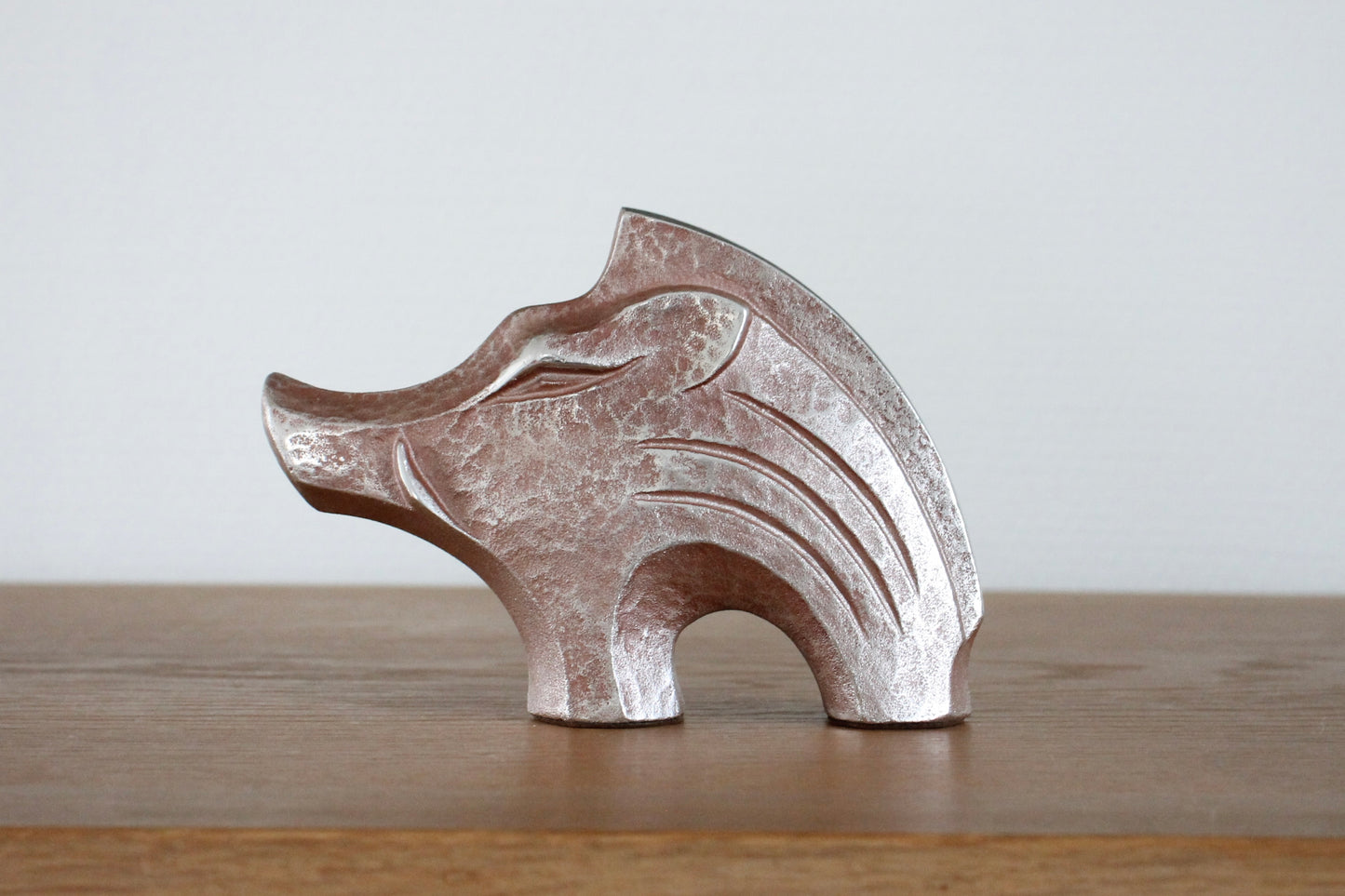 Vintage Japanese Bronze Boar Sculpture by Kobayashi Shomin