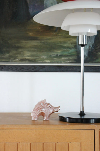 Vintage Japanese Bronze Boar Sculpture by Kobayashi Shomin