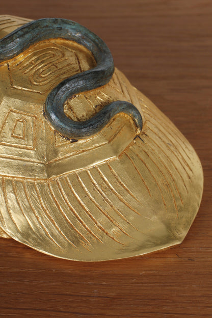 Vintage Japanese Bronze Sculpture of a Turtle and Snake by Tsuda Eijyu