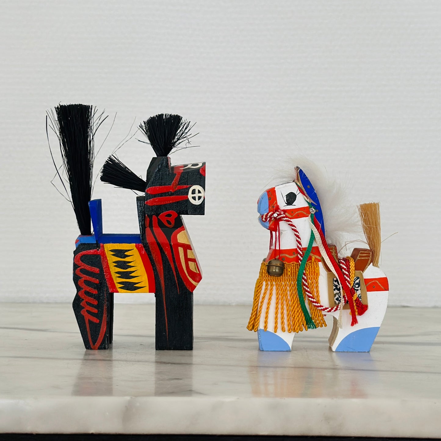 Pair Vintage Japanese Miharukoma Horses