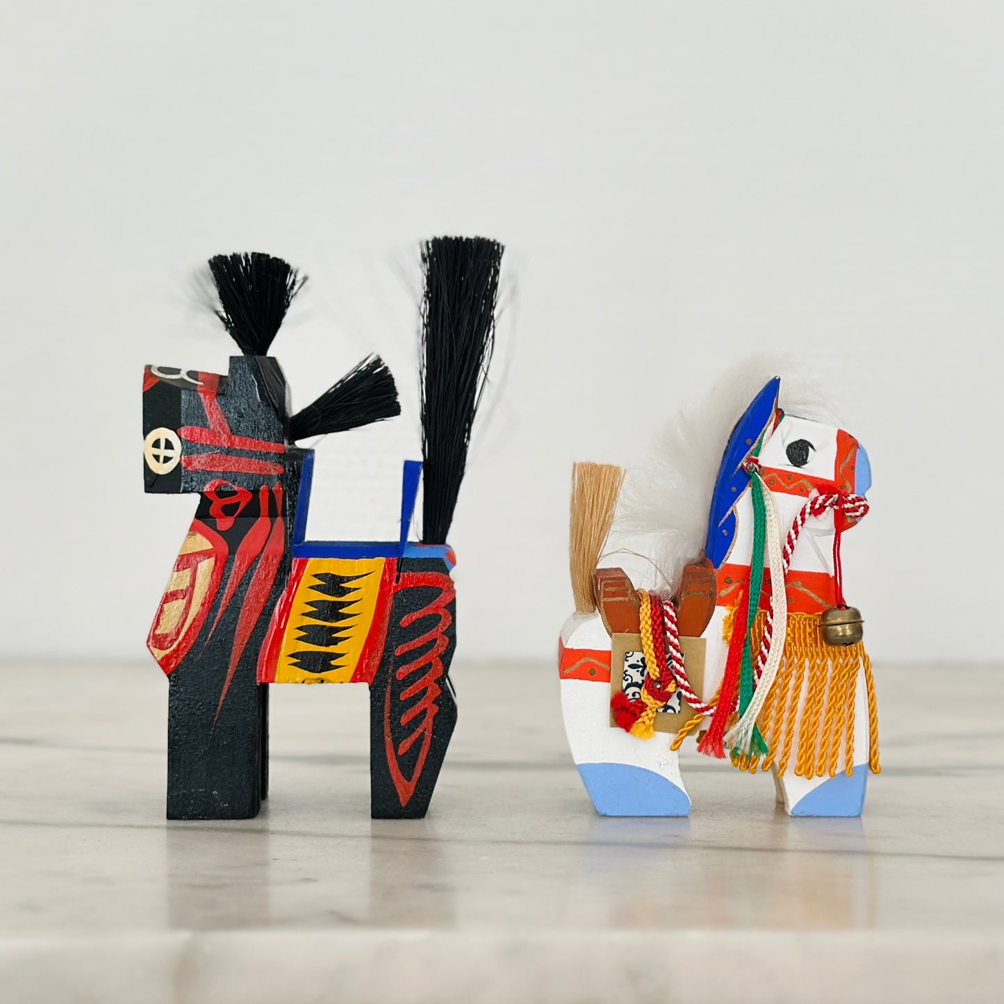 Pair Vintage Japanese Miharukoma Horses