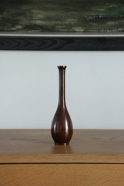 Vintage Japanese Bronze Vase by Nakajima Yasumi II