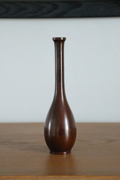 Vintage Japanese Bronze Vase by Nakajima Yasumi II