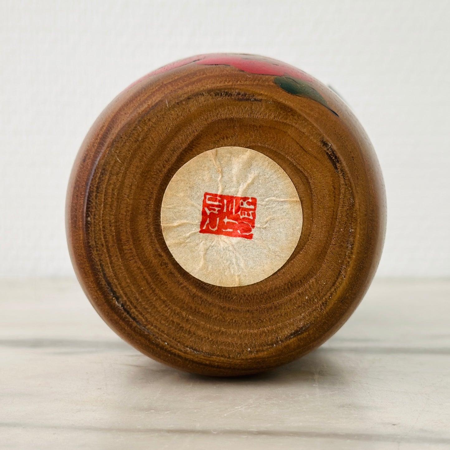 Vintage Japanese Kokeshi Doll Camelia Flowers by Usaburo