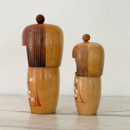 Pair of Vintage Japanese Kokeshi Doll Creative