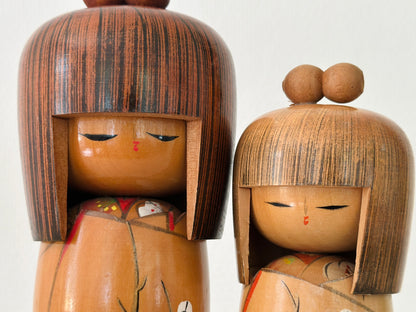 Pair of Vintage Japanese Kokeshi Doll Creative