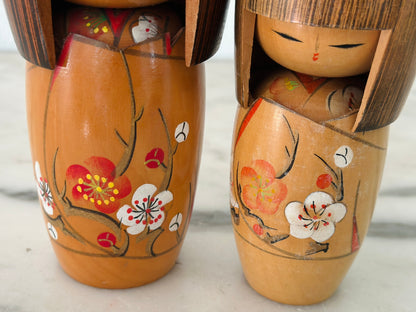 Pair of Vintage Japanese Kokeshi Doll Creative
