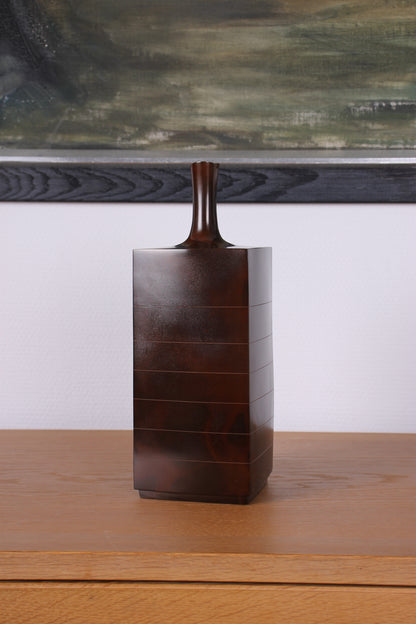 Vintage Japanese Bronze Vase by Hasuda Shugoro