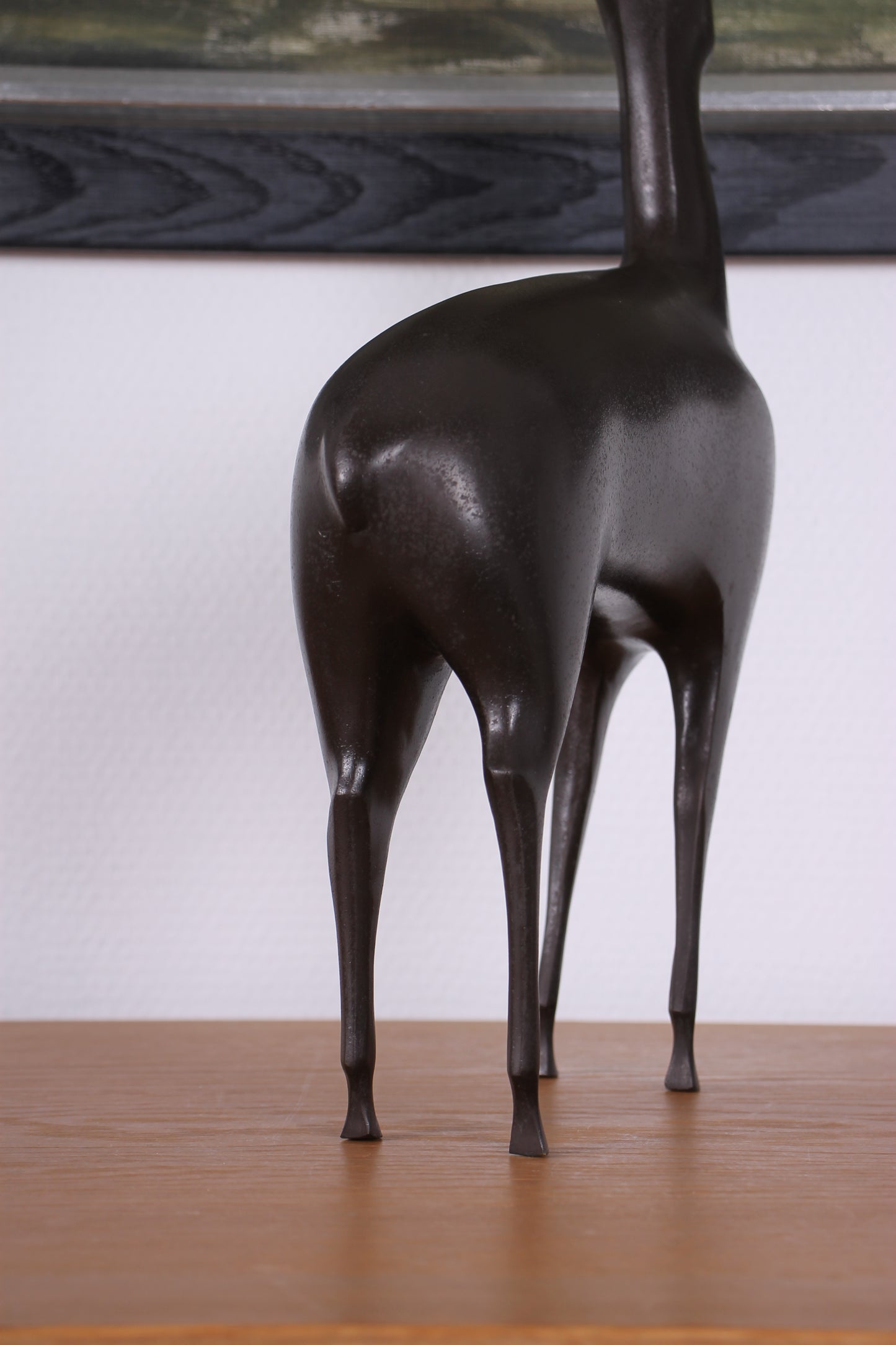Vintage Japanese Bronze Deer Sculpture by Nose Masao (Hakuro)