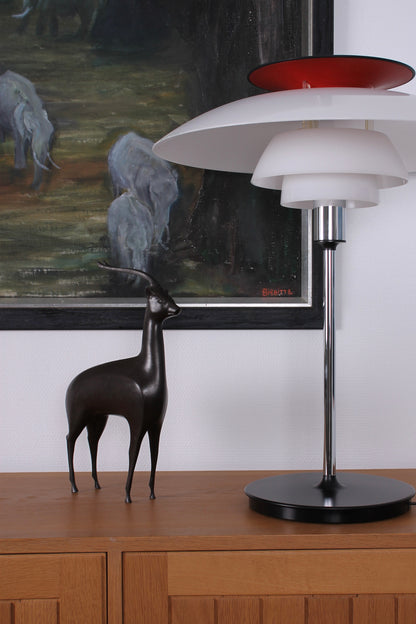 Vintage Japanese Bronze Deer Sculpture by Nose Masao (Hakuro)