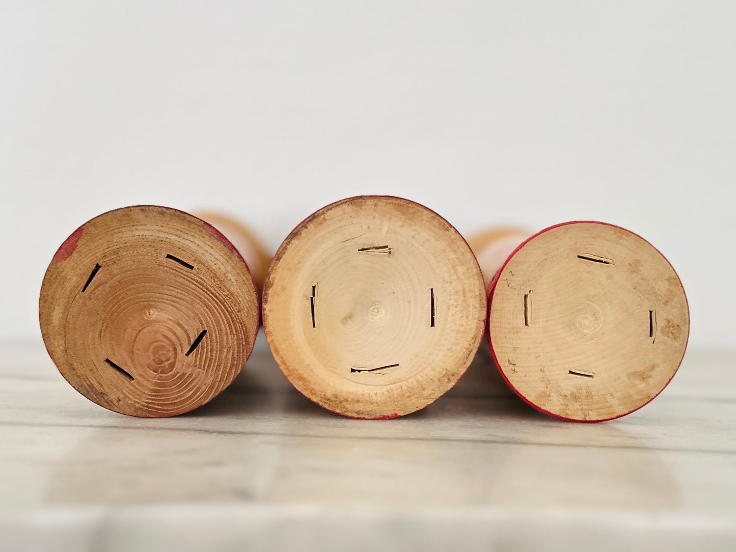 Set of 3 Vintage Japanese Kokeshi Doll by Abe Tsunekichi
