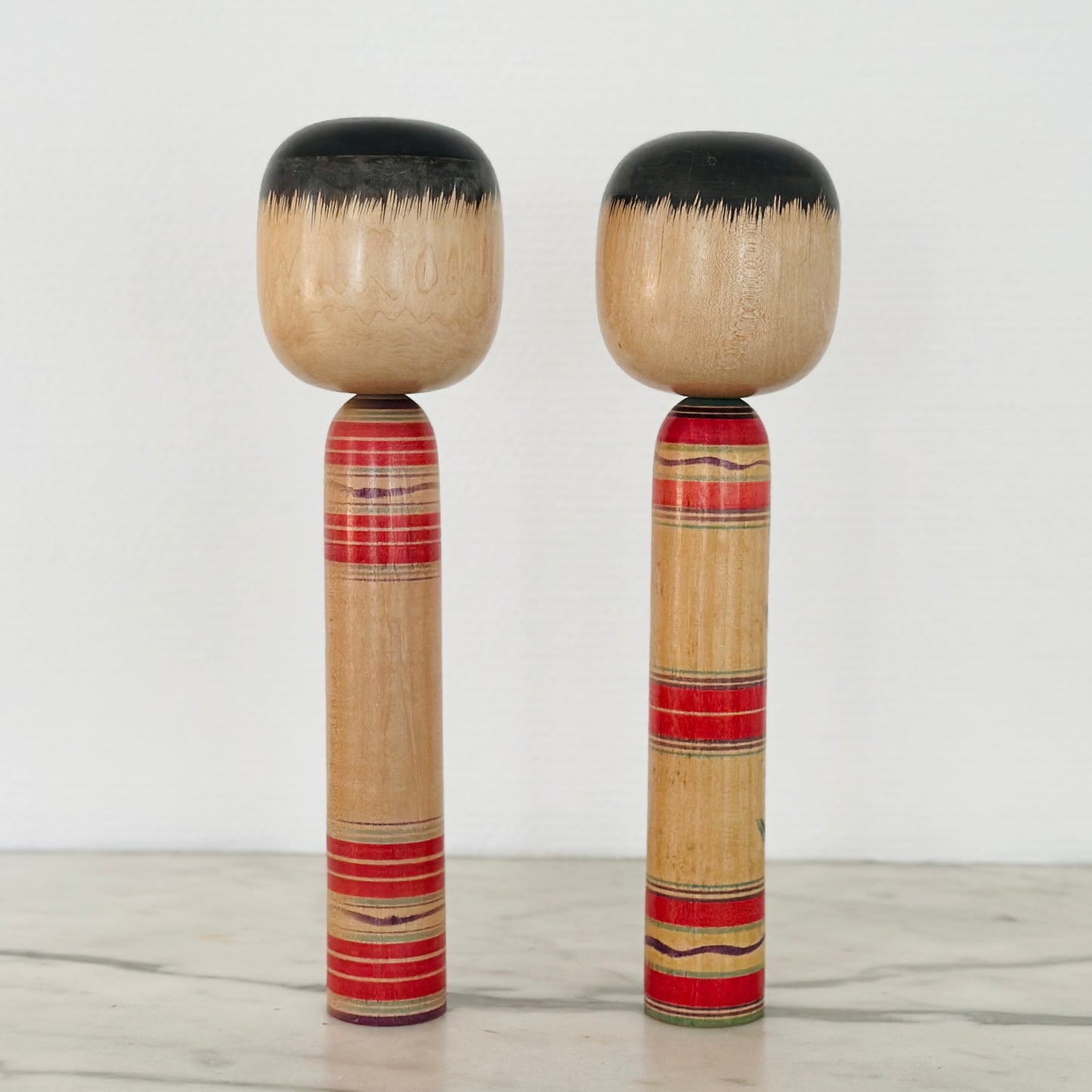 Pair of Vintage Japanese Kokeshi Doll by Sato Bunkichi