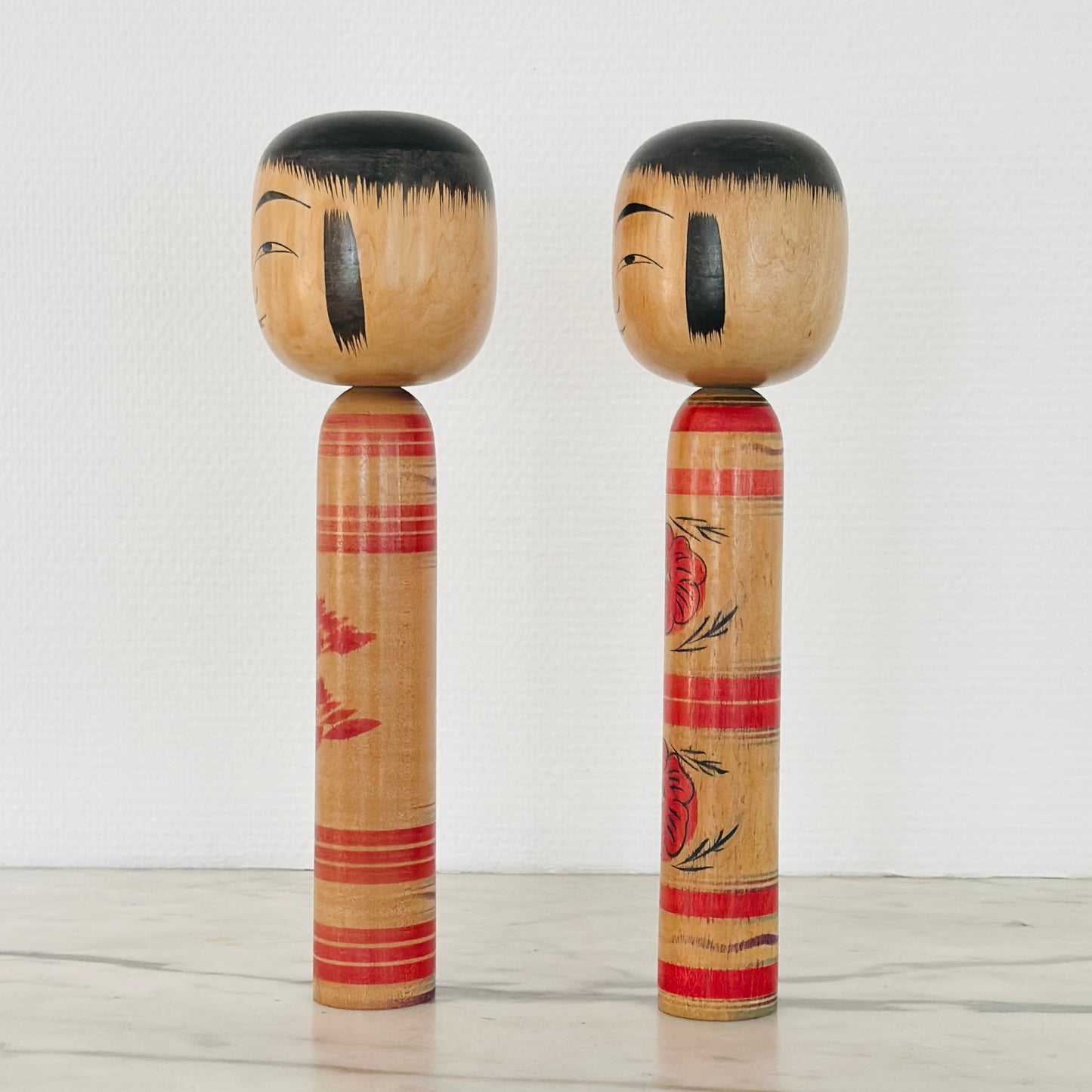 Pair of Vintage Japanese Kokeshi Doll by Sato Bunkichi