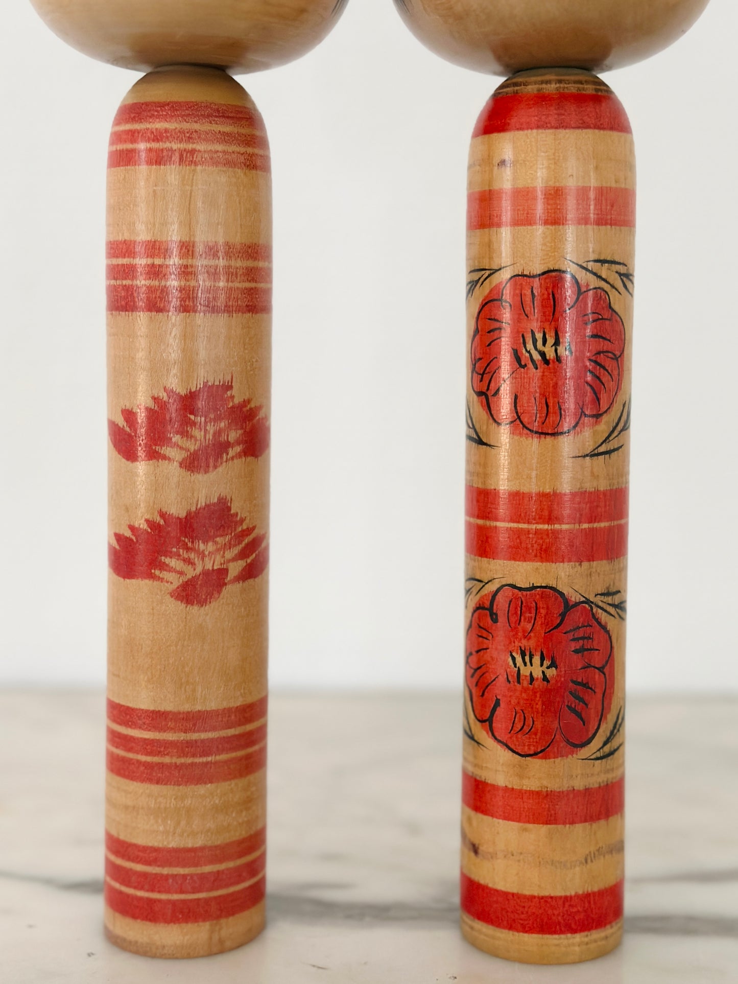 Pair of Vintage Japanese Kokeshi Doll by Sato Bunkichi