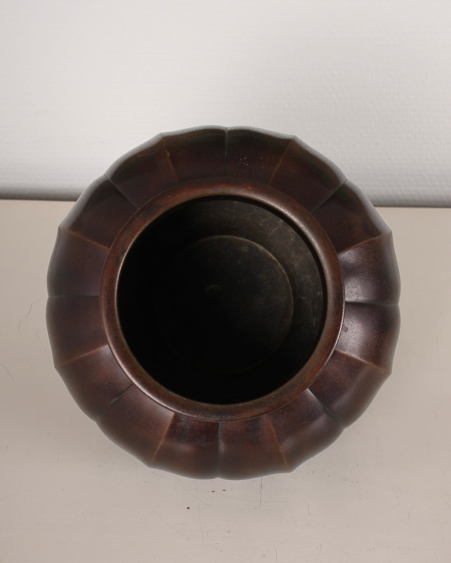 Vintage Japanese Bronze Vase by Yashima Boshu