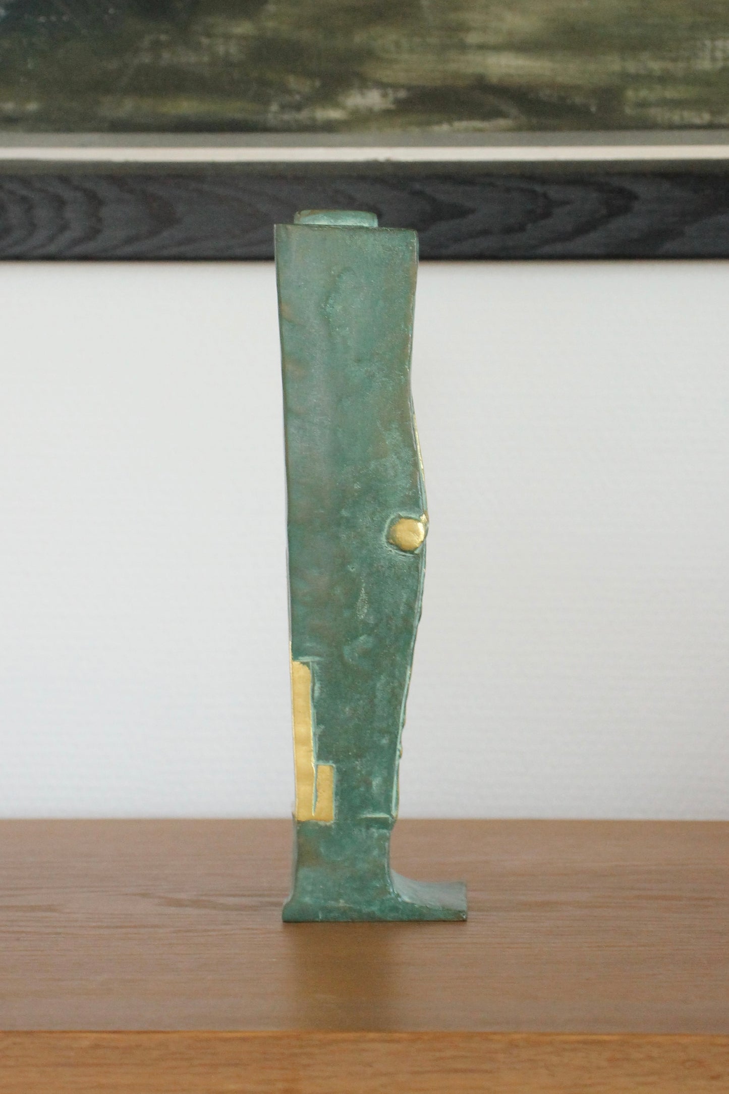 Vintage Japanese Bronze Boot-Form Vase