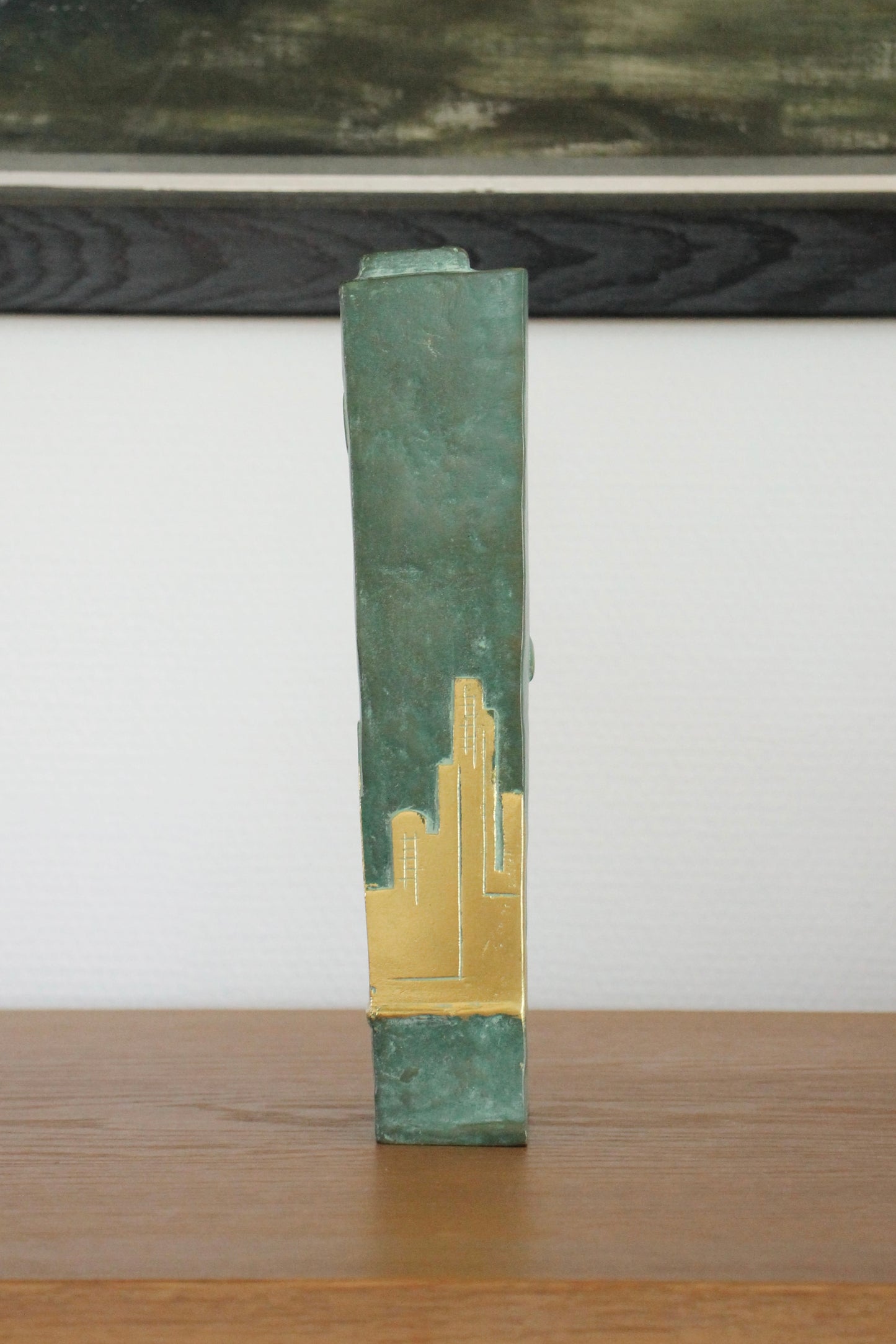 Vintage Japanese Bronze Boot-Form Vase