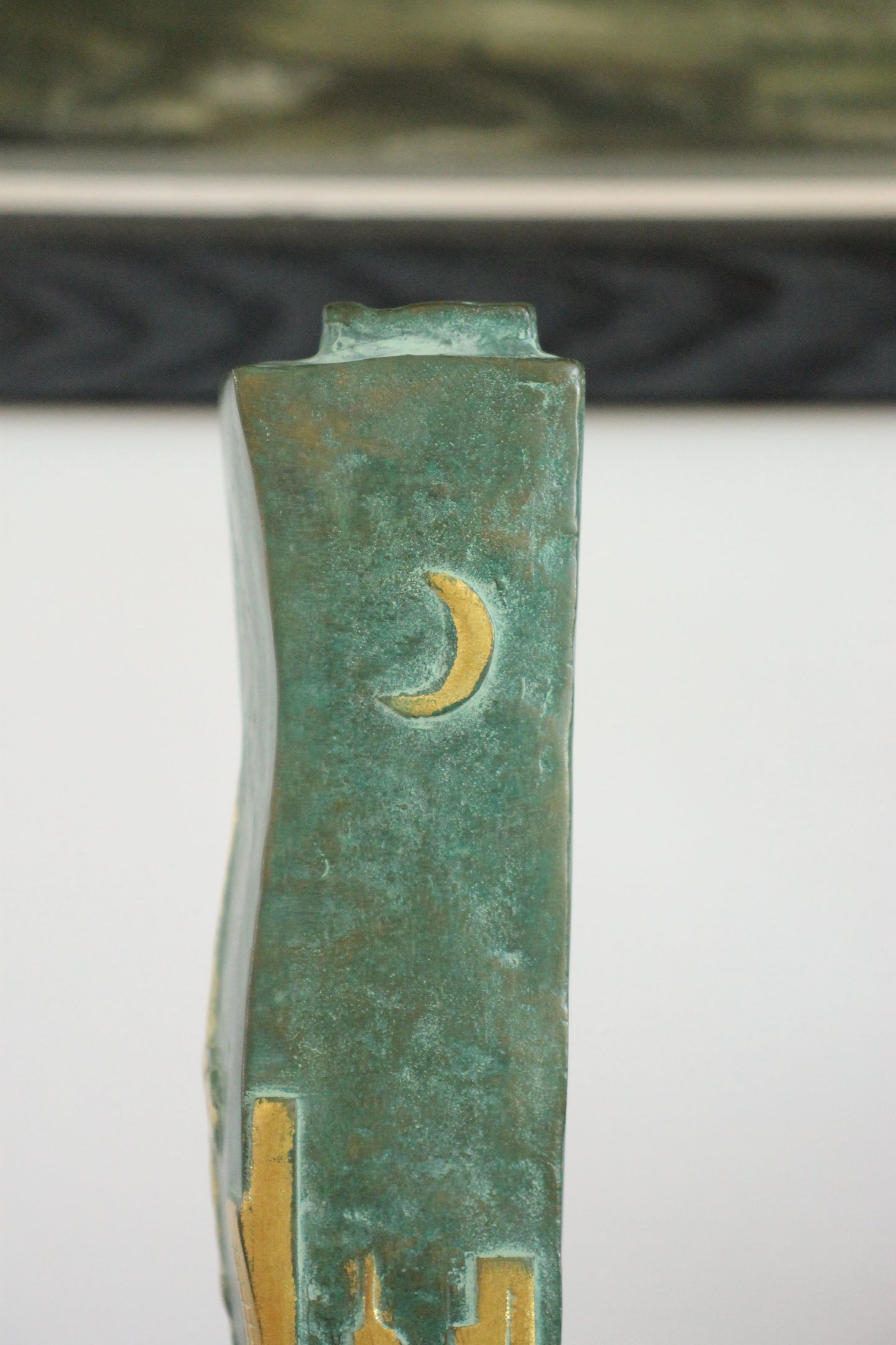 Vintage Japanese Bronze Boot-Form Vase