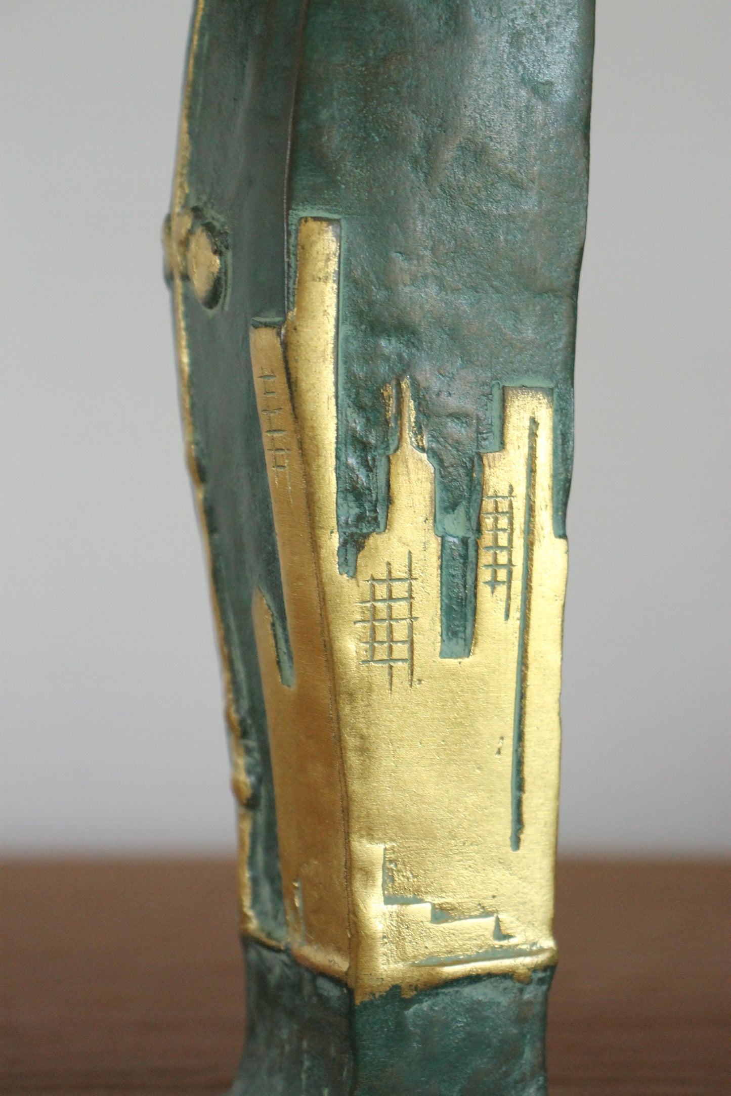 Vintage Japanese Bronze Boot-Form Vase
