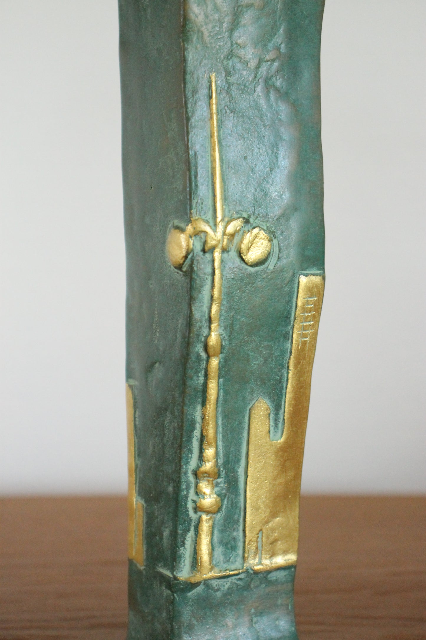 Vintage Japanese Bronze Boot-Form Vase