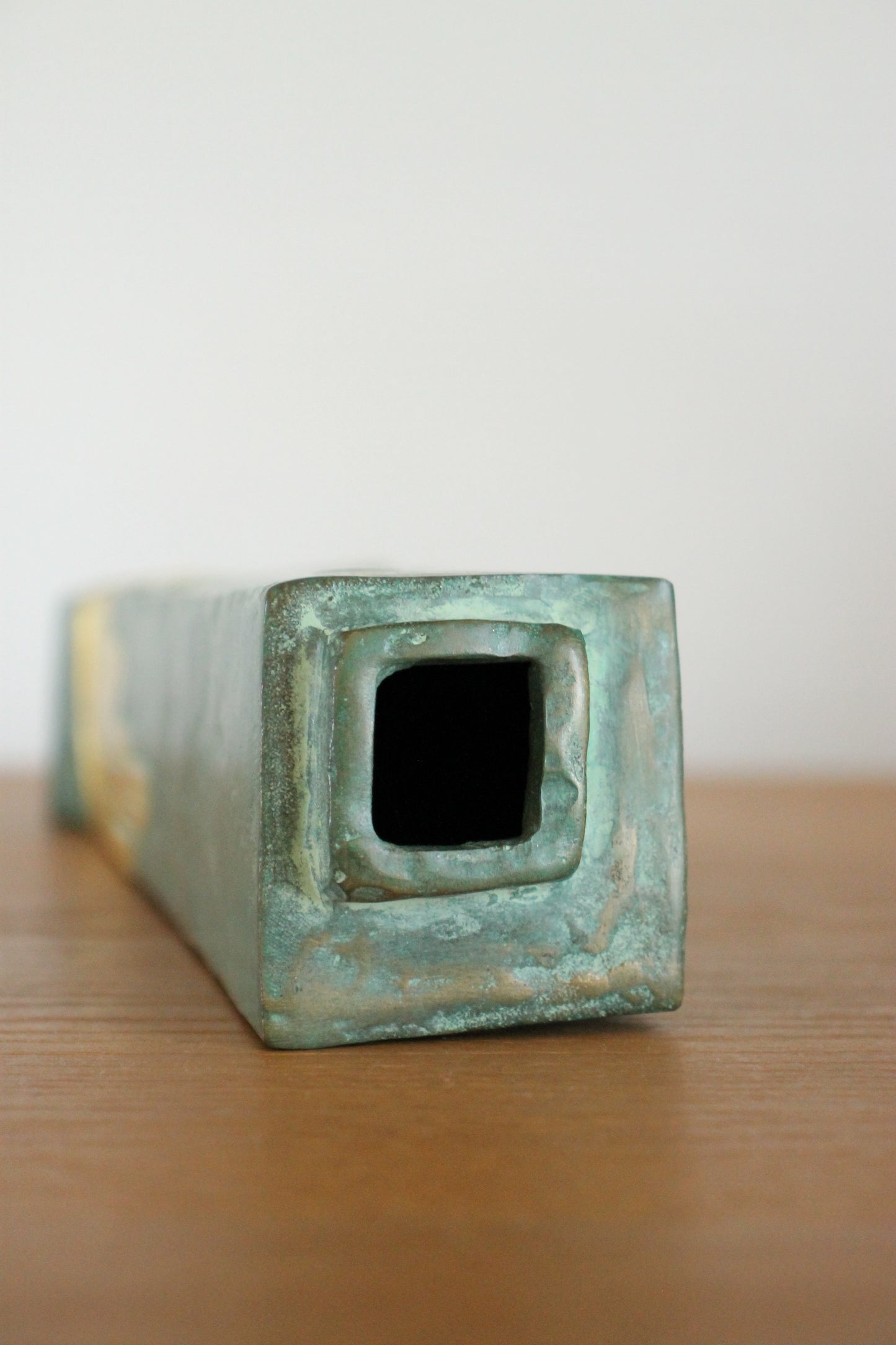 Vintage Japanese Bronze Boot-Form Vase