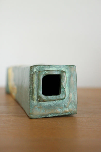 Vintage Japanese Bronze Boot-Form Vase