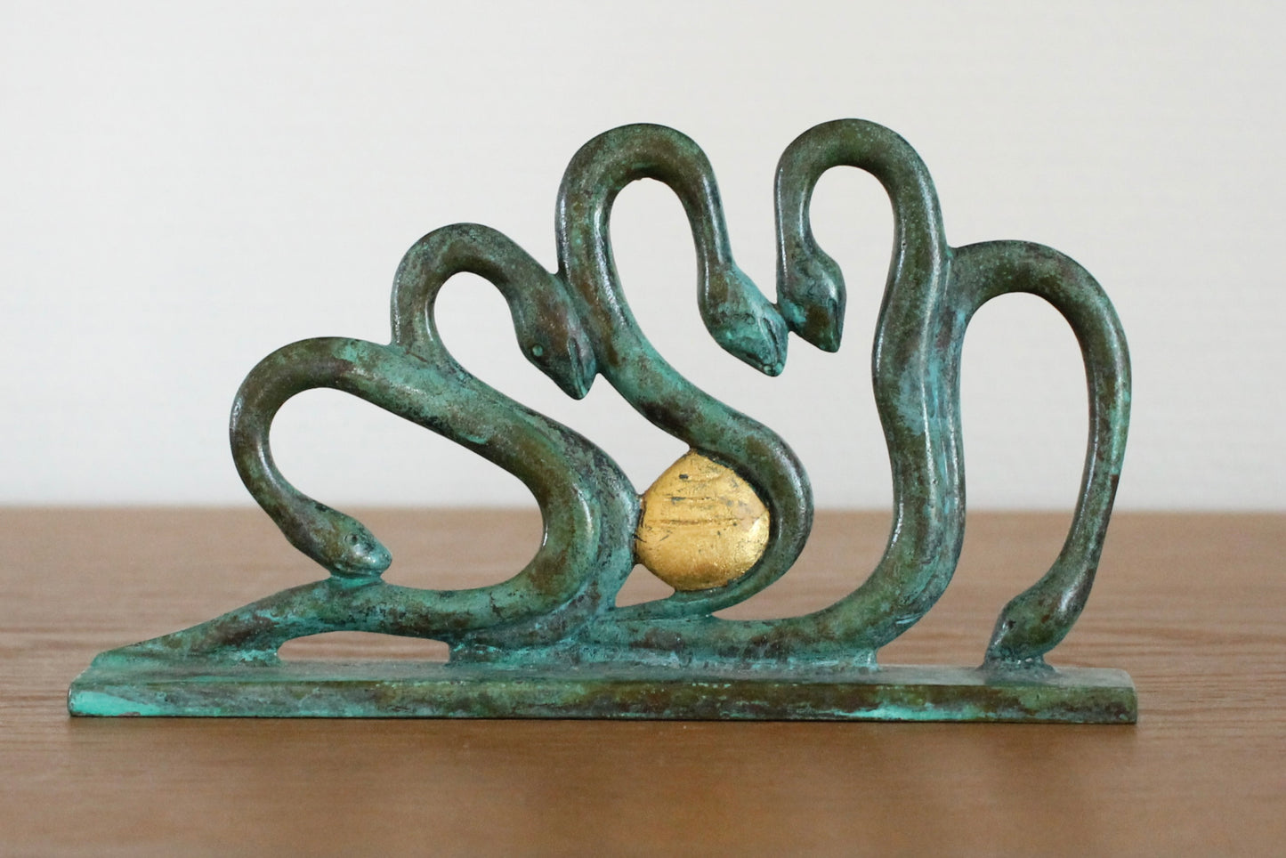 Vintage Japanese Bronze Snake Sculpture by Nakajima Yasumi II