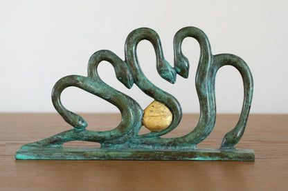 Vintage Japanese Bronze Snake Sculpture by Nakajima Yasumi II