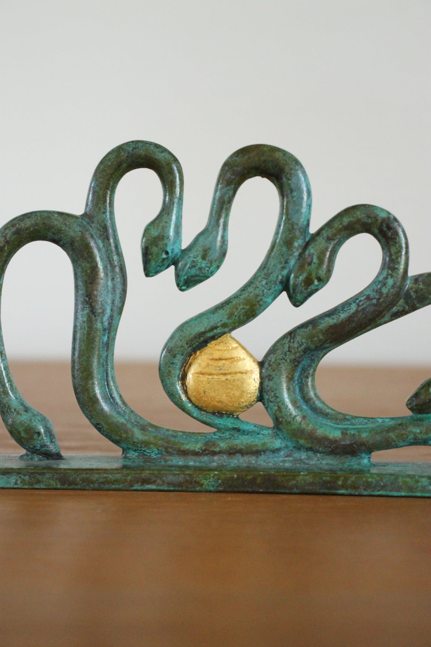 Vintage Japanese Bronze Snake Sculpture by Nakajima Yasumi II