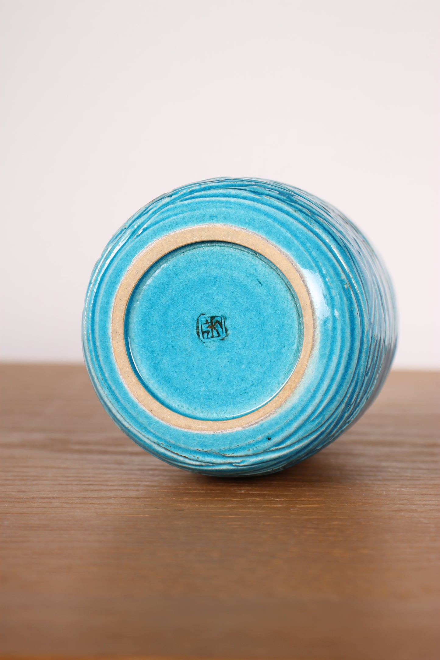 Blue Ceramic Sake Bottle by Kimura Yoshiro