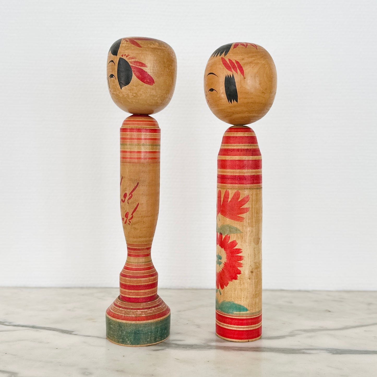 Pair of Vintage Japanese Kokeshi Doll Slender