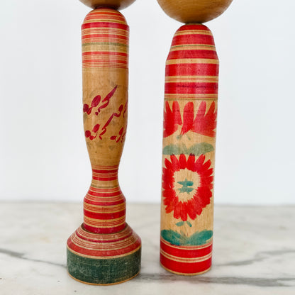 Pair of Vintage Japanese Kokeshi Doll Slender