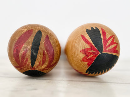 Pair of Vintage Japanese Kokeshi Doll Slender