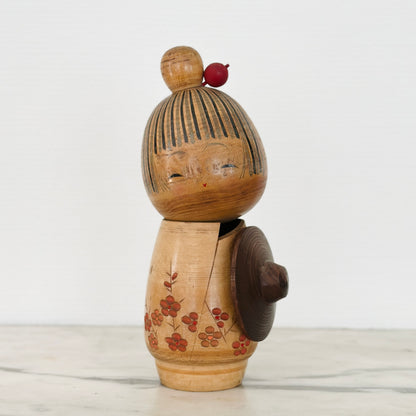 Vintage Japanese Kokeshi Doll Kimono with a Hat