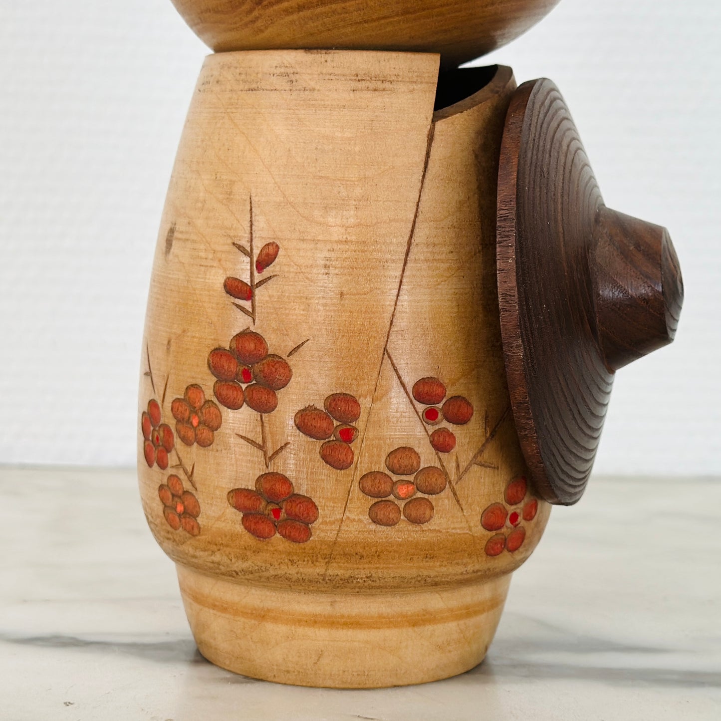 Vintage Japanese Kokeshi Doll Kimono with a Hat