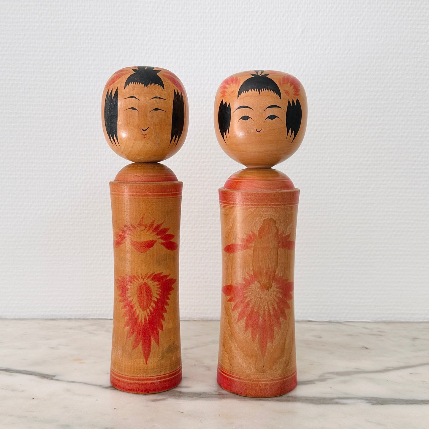 Pair of Vintage Japanese Kokeshi Doll Traditional