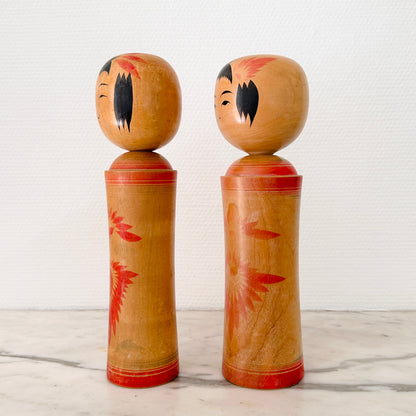 Pair of Vintage Japanese Kokeshi Doll Traditional