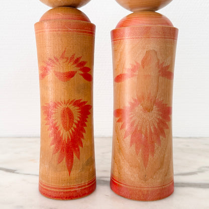 Pair of Vintage Japanese Kokeshi Doll Traditional