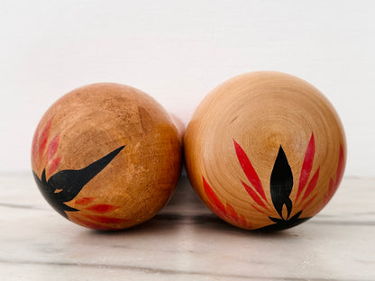 Pair of Vintage Japanese Kokeshi Doll Traditional