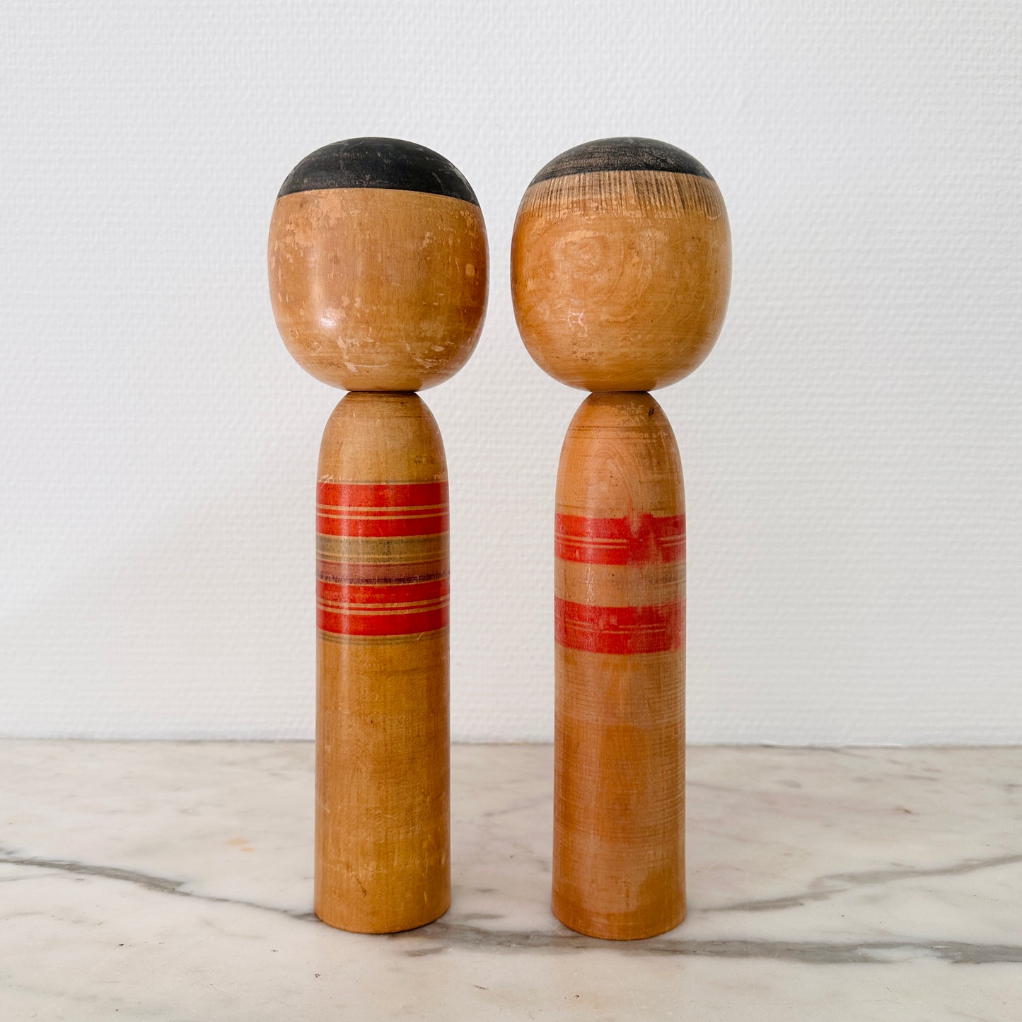 Pair of Vintage Japanese Kokeshi Doll Kimono