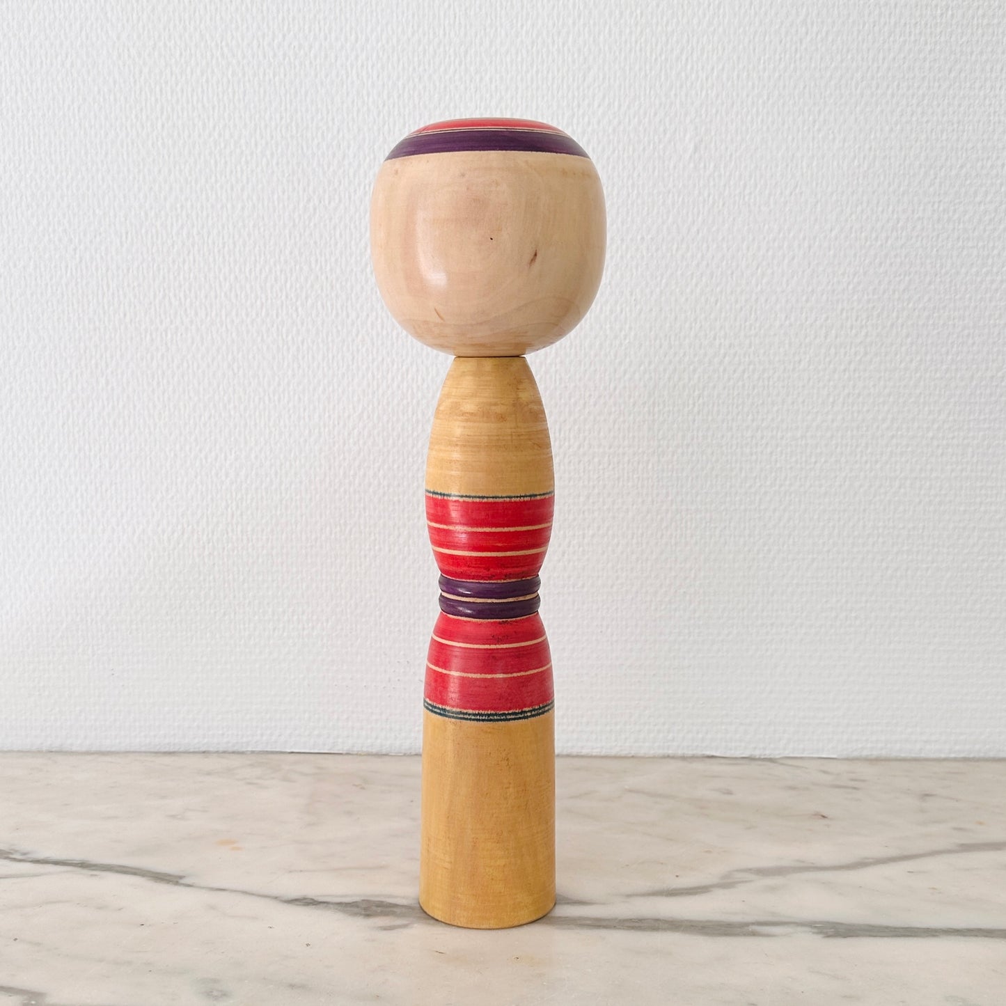 Vintage Japanese Kokeshi Doll Colorful Stylized Kimono