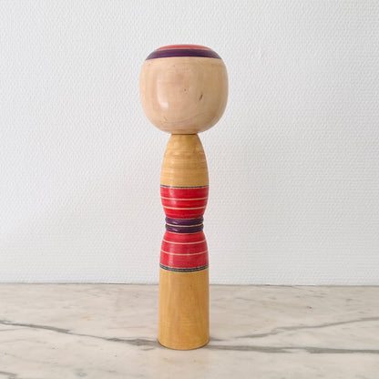 Vintage Japanese Kokeshi Doll Colorful Stylized Kimono