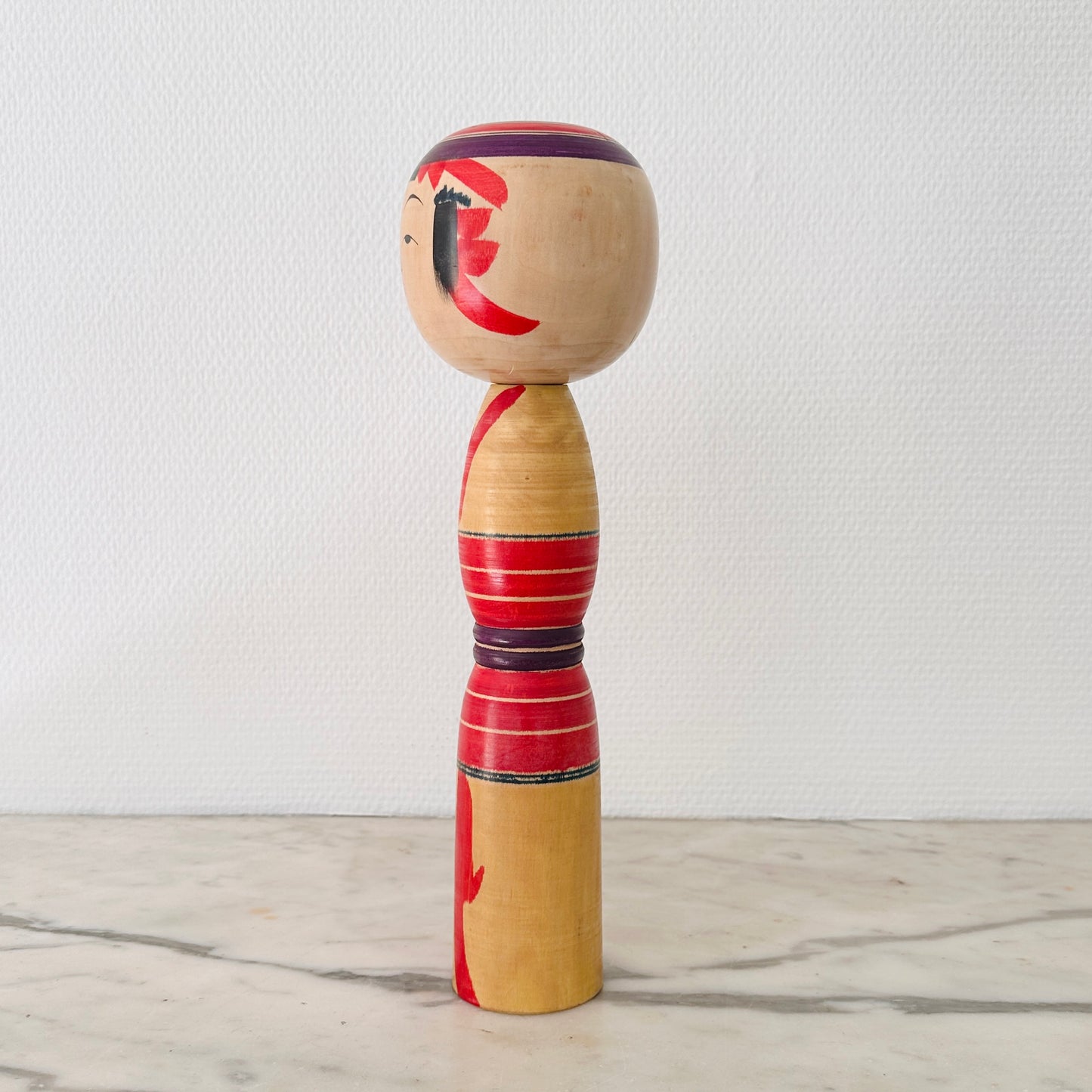 Vintage Japanese Kokeshi Doll Colorful Stylized Kimono