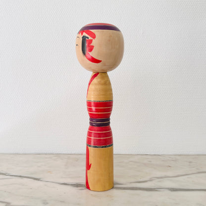 Vintage Japanese Kokeshi Doll Colorful Stylized Kimono